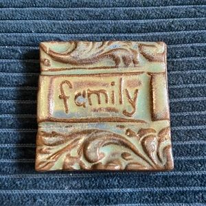 FAMILY TileSmile 2x2 Decorative Handmade Ceramic Green Blue Tile